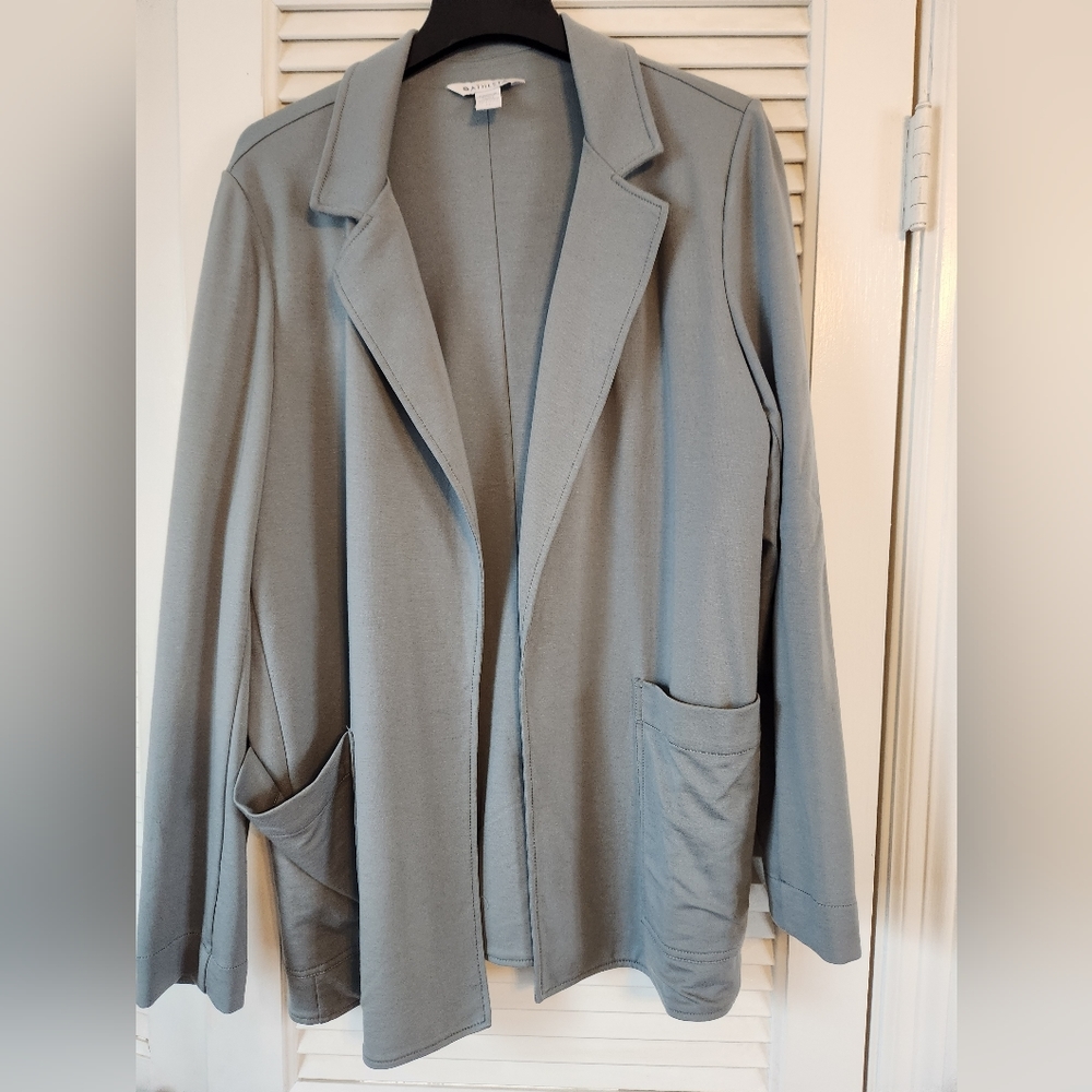 Athleta Jacket/Blazer size 14 Blue gray